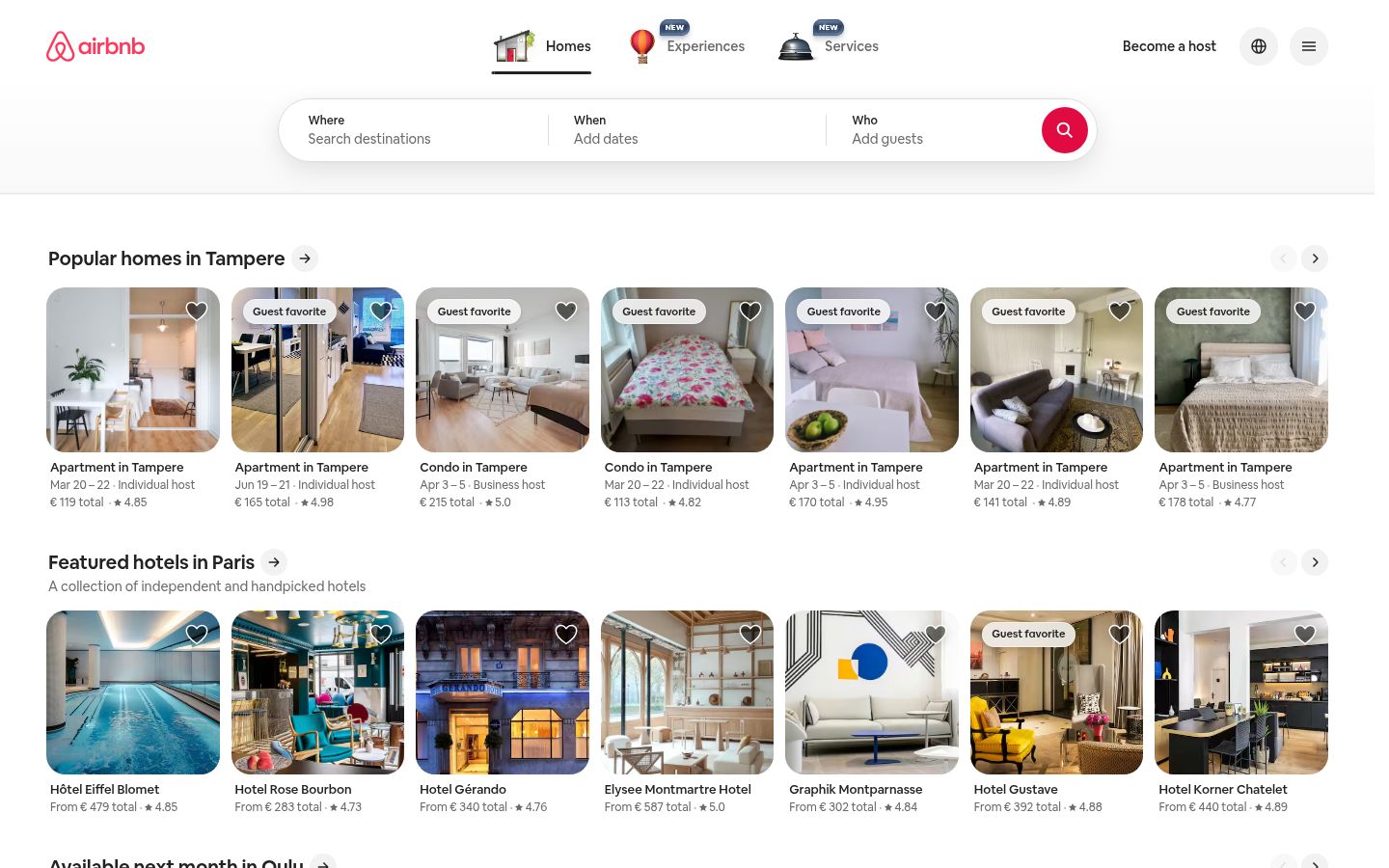 Screenshot of Airbnb - https://www.airbnb.com