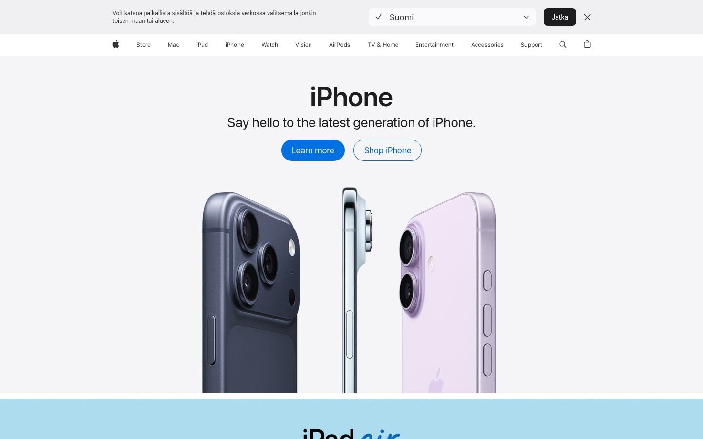 Screenshot of Apple - https://www.apple.com