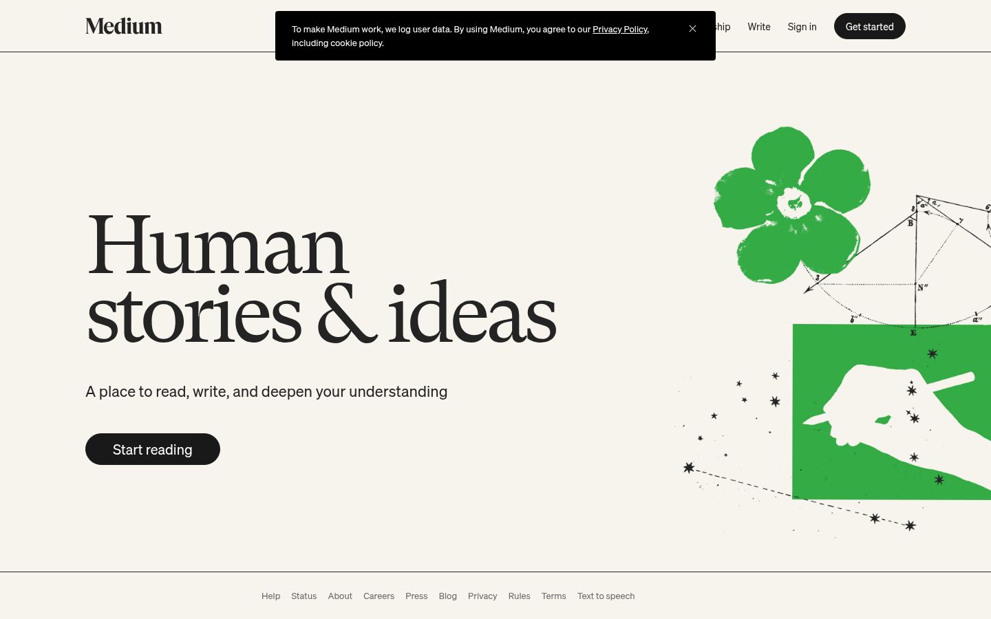 Screenshot of Medium - https://medium.com