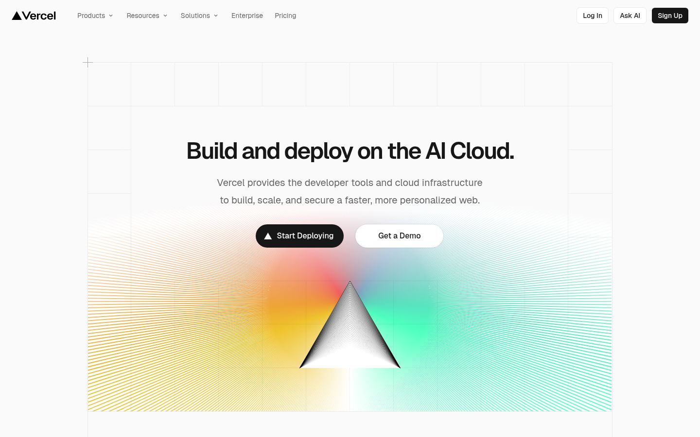 Screenshot of Vercel - https://vercel.com