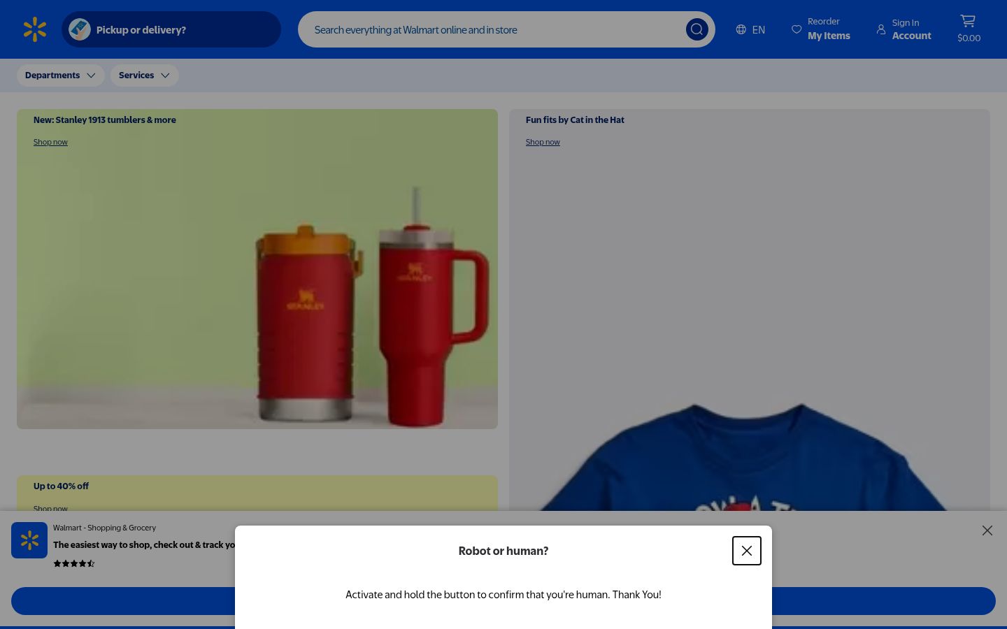 Screenshot of Walmart - https://www.walmart.com
